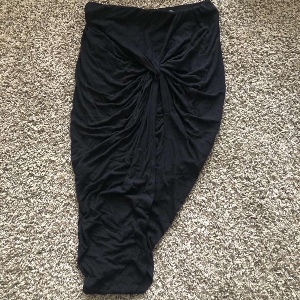 Black Side tie skirt